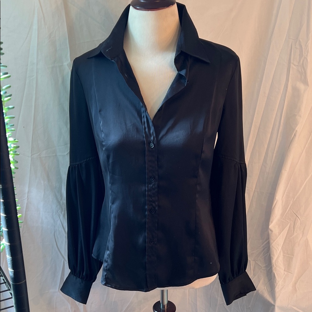 Sleek Black Button-Down Women's Shirt
